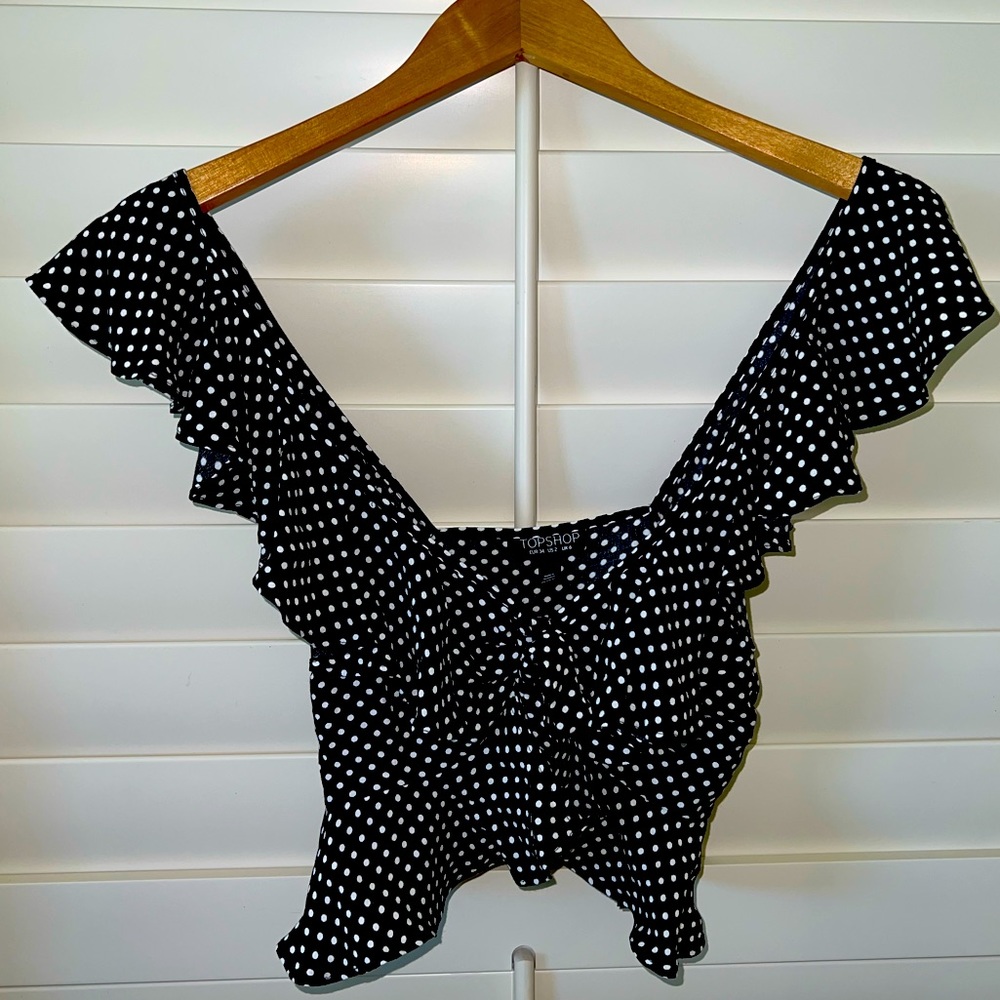 Top Shop ruffled crop